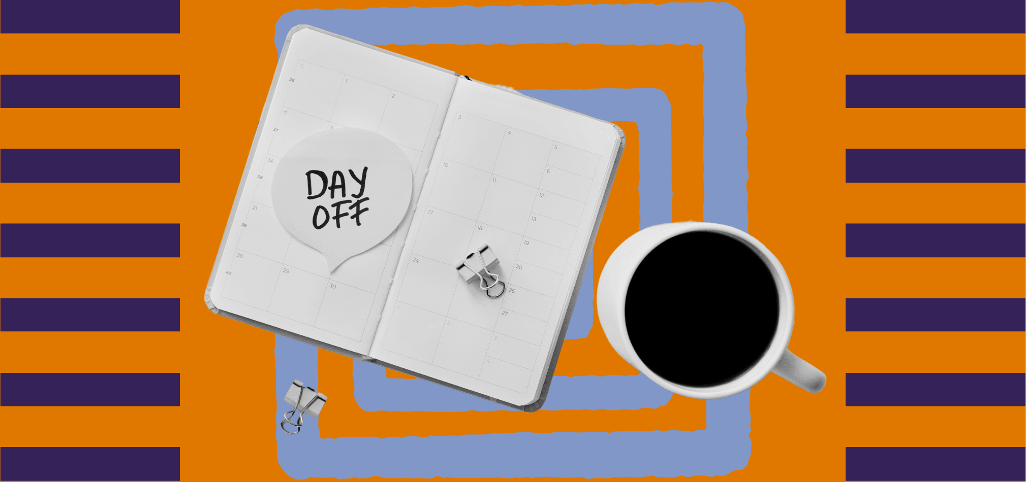 A day off in a calendar symbolizes the days CHAP observes holidays and does not survey.