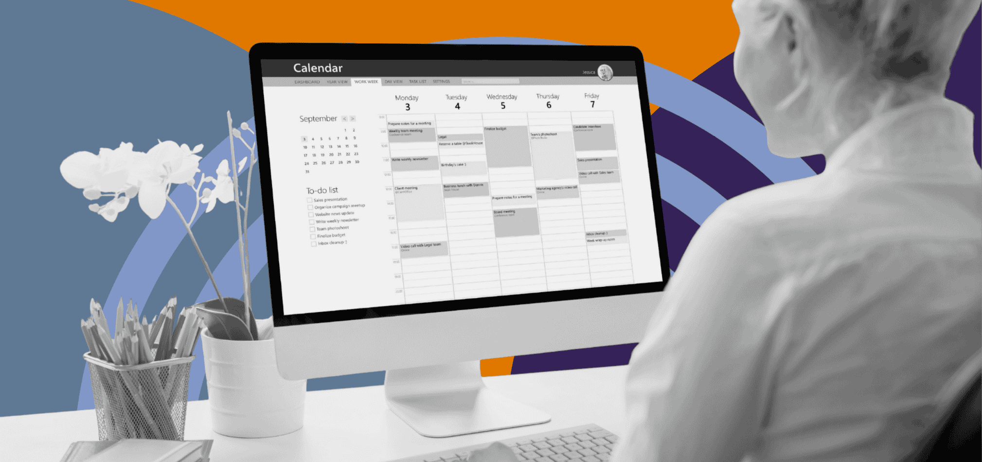 A home health agency has a schedule calendar of supervisory visits.