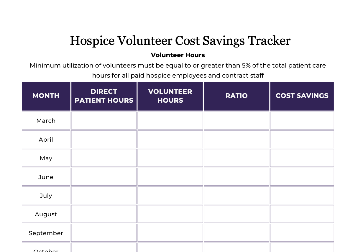 Hospice Volunteer downlodable preview
