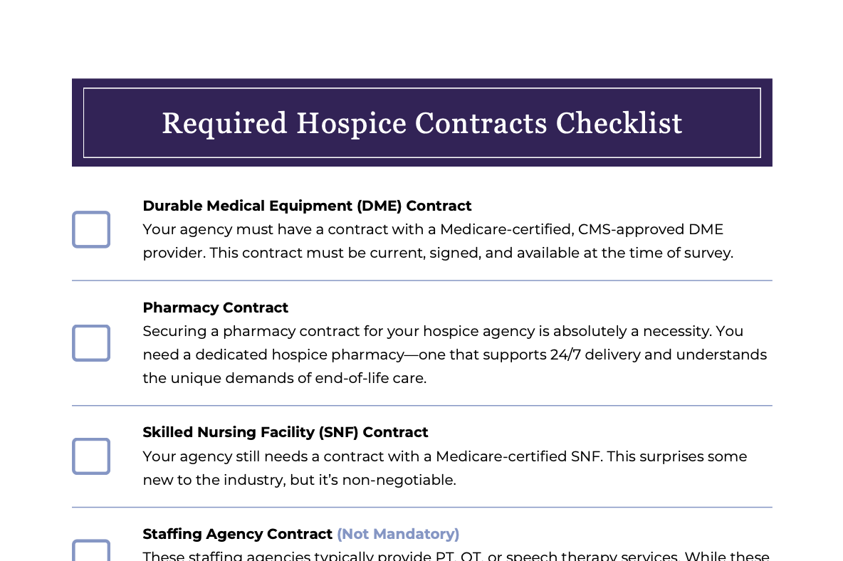 Hospice Contracts downloadable Preview 