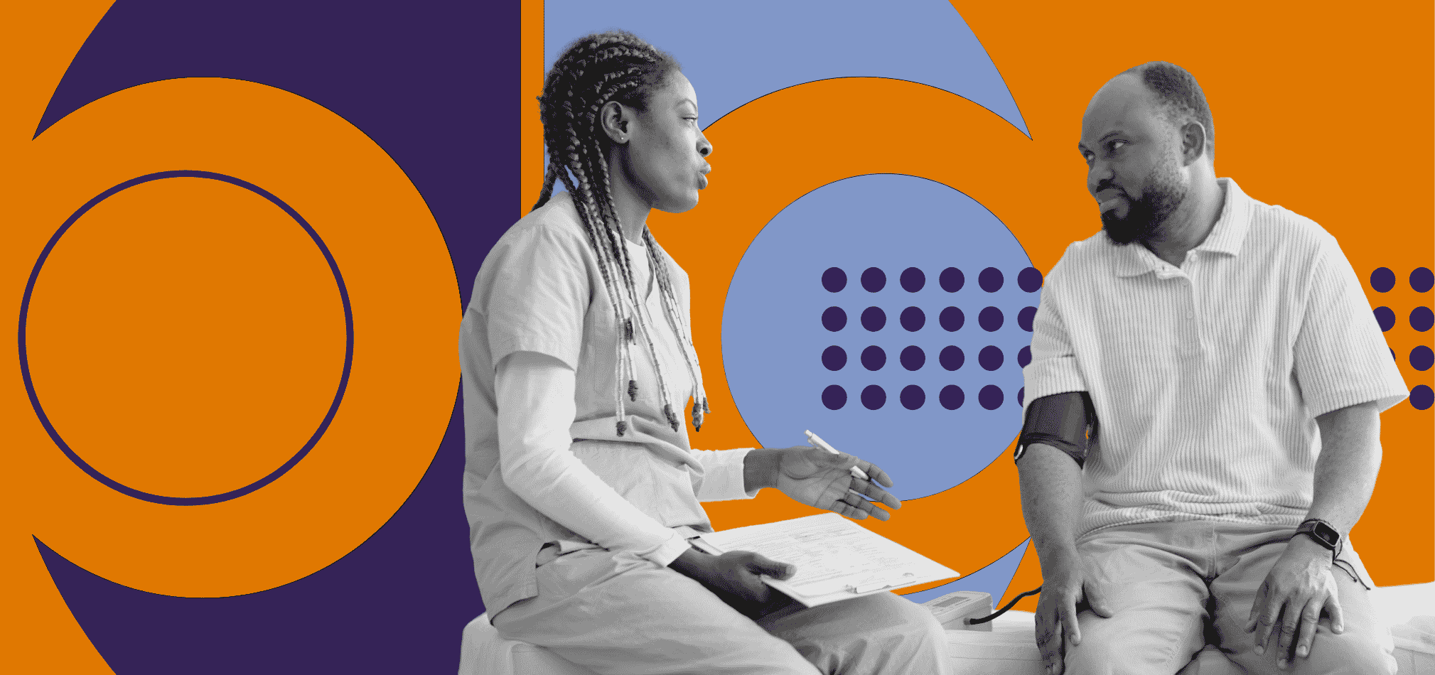 A nurse from a home health agency making a comprehensive assessment 