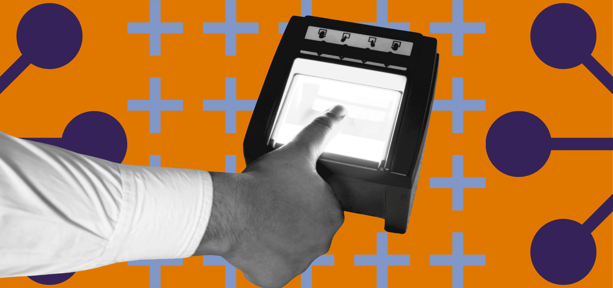 A home health agency administrator completes their Live Scan fingerprints required for agencies in CA.