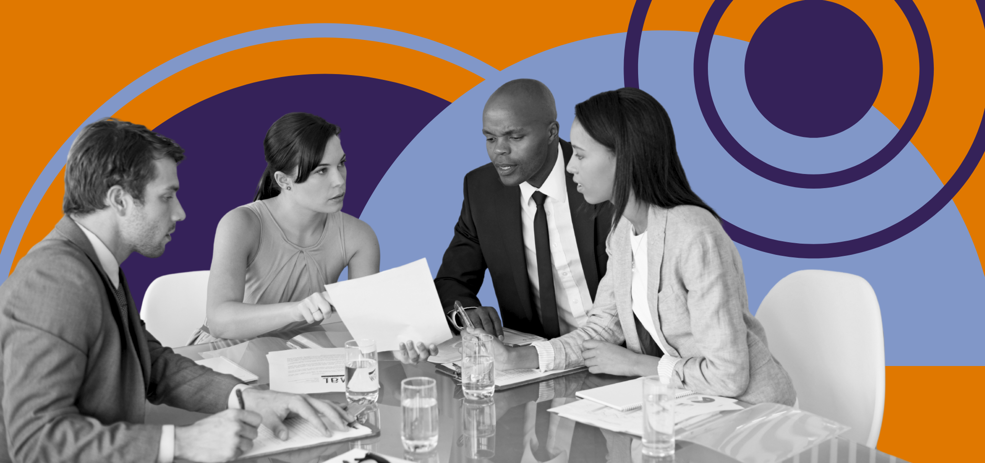 A home health or hospice agency governing body having a meeting.