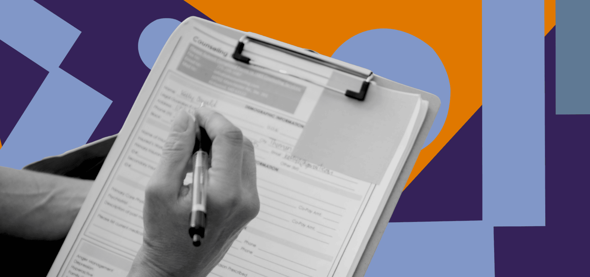 The patient of a home health or hospice signing consent on a home chart