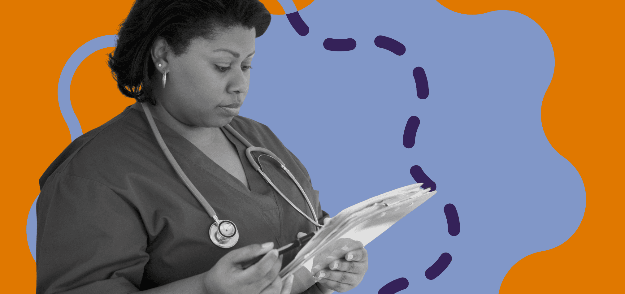 A home health or hospice clinician writes a late entry on a home chart