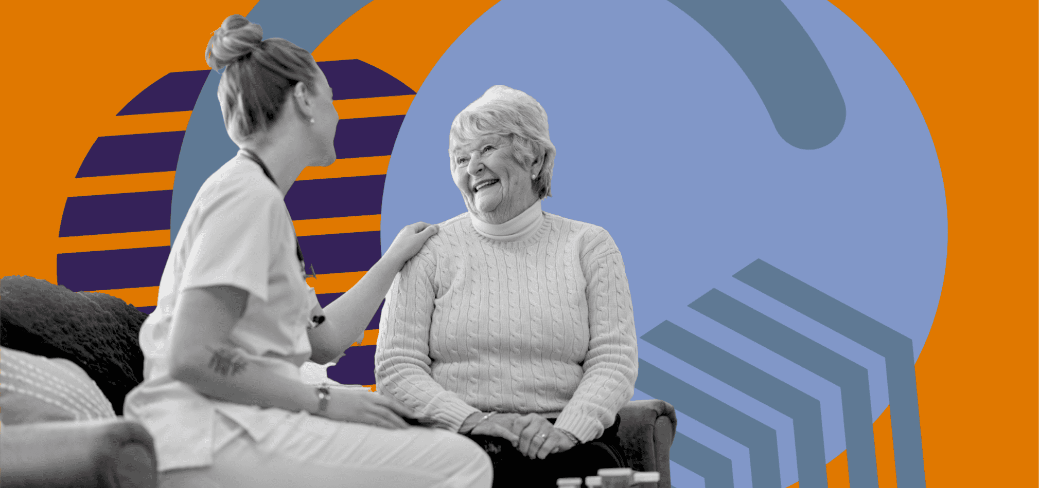 A home health or hospice staff member is conducting a patient satisfaction survey.