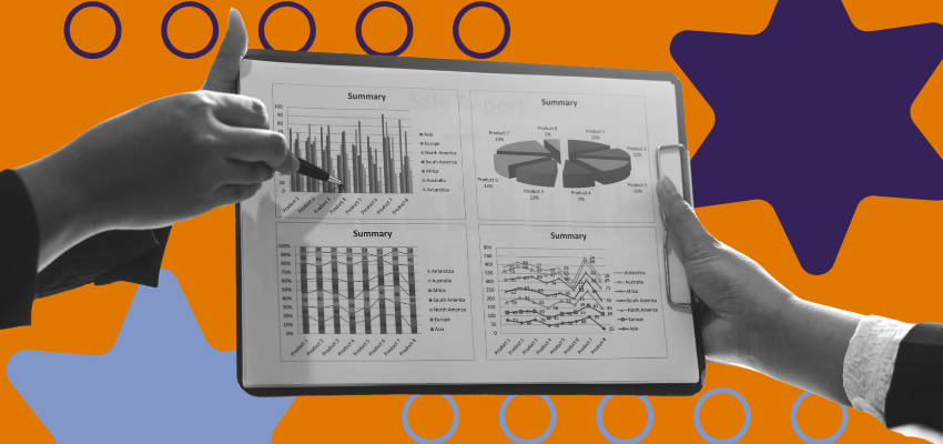 Two hands holding up a breakdown of data symbolize the data Medicare uses to calculate home health agency's star ratings.