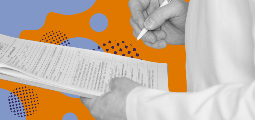 A surveyor visits a home health or hospice agency during a routine survey.
