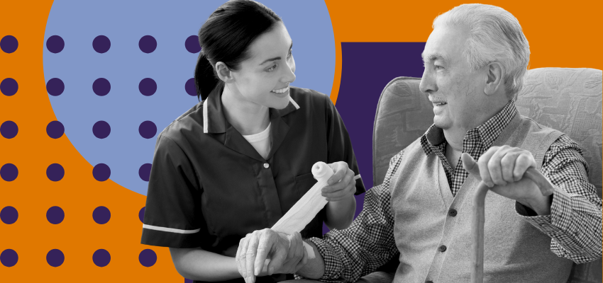 A wound care professional in home health.