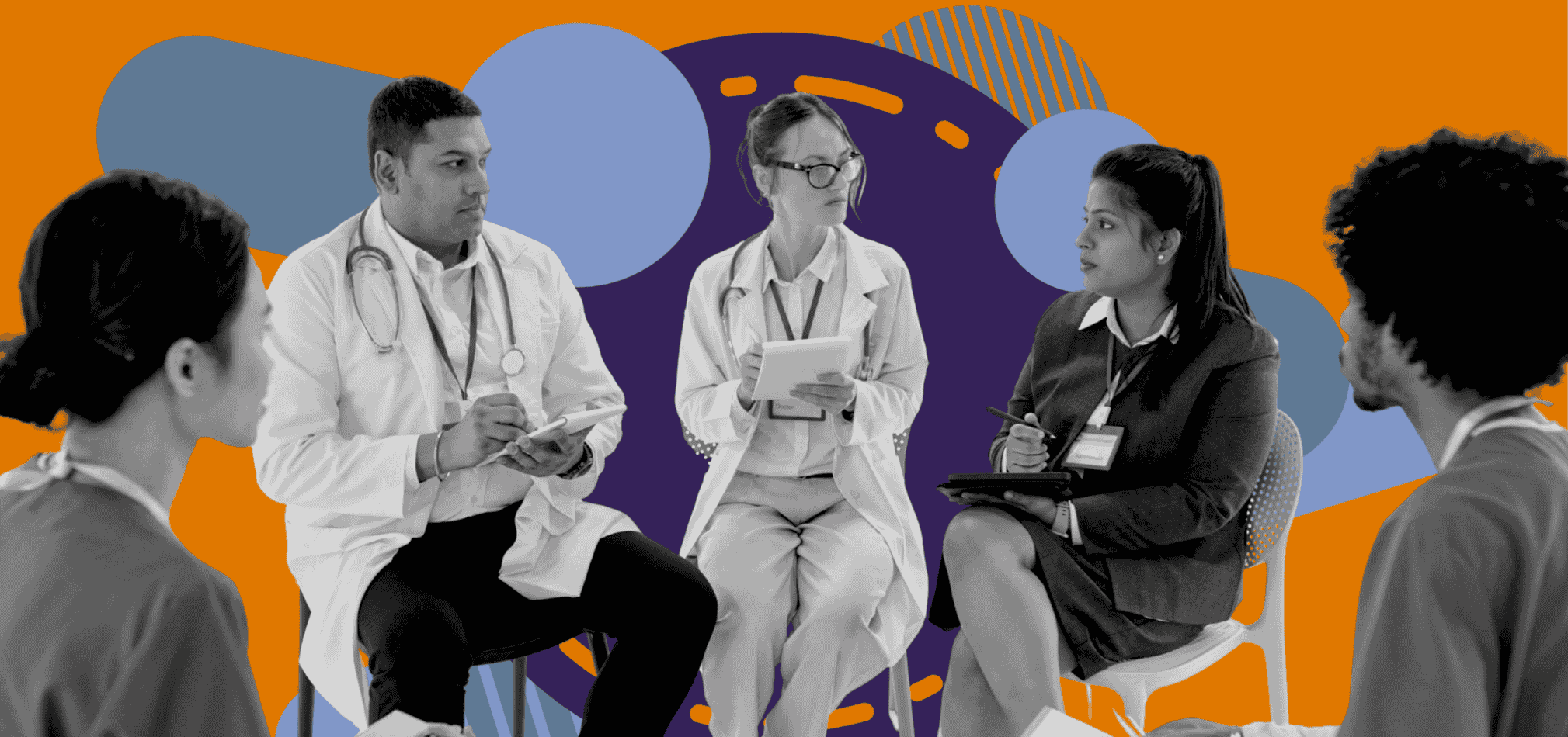 A hospice agency having an IDG meeting.