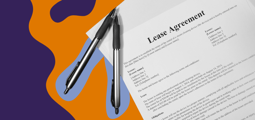 An image of a lease symbolizes what home health & hospice owners in California need to know about their lease and office space.